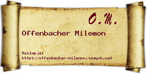 Offenbacher Milemon névjegykártya
